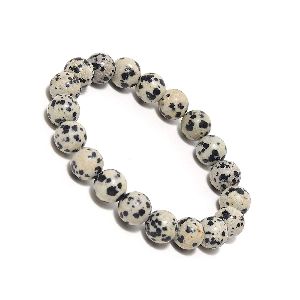 dalmatian jasper 6mm natural crystal healing bracelet