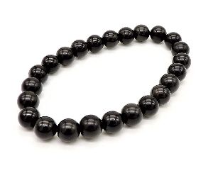 natural black obsidian crystal stone 6 mm beads bracelet