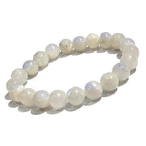 Natural Moonstone Bracelet White Moonstone Stone Charm Round Beads Reiki Healing Crystal Gemstone Bracelet Energized