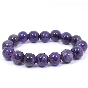 natural reiki healing amethyst crystal stone beads charm bracelet