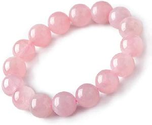 natural rose quartz round 6mm bead bracelet