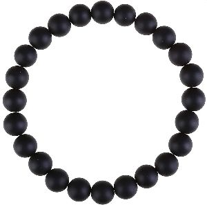 natural round beads black matte agate crystal stone 6 mm bracelet