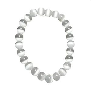 round beads white selenite stone 6 mm reiki chakra yoga bracelet