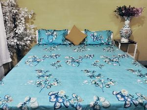 Light Firoji Double  Bedsheet