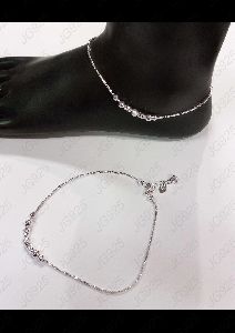 925 Sterling Silver Light Weight Toe Anklet 7
