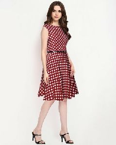 RED WESTERN DRESS FOR GIRLS