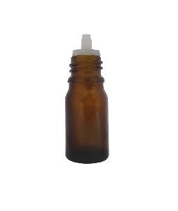 5 ml Amber Glass White Homeopathic Temple Cap And Inner Plug