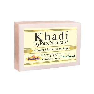 ByPureNaturals Khadi Coconut Milk &amp;amp; Honey Soap- 125gm