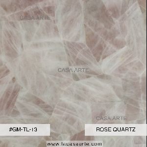 Rose Quartz Semi Precious Stone Slab Tile