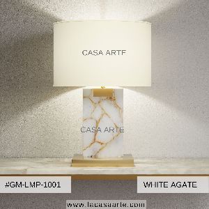 White Agate Table Lamp