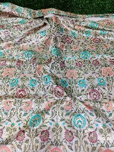 Cream Banarasi Handloom Kimkhab Silk With Multi Meena Weaved Brocade Fabric