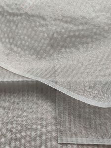 White Pure Organza Silk Staple Dyeable Fabric