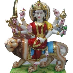 36 Inch Marble Durga Mata Statue