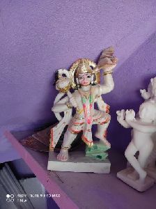 4 Feet Marble Hanuman Statue