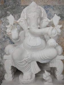 5.5 Feet Marble Ganesha Statue