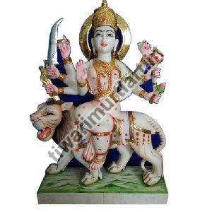 39 Inch Marble Durga Mata Statue