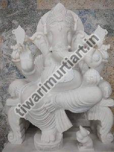 5.5 Feet Marble Ganesha Statue