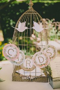 Wedding Card Gifting Metal Bird Cage
