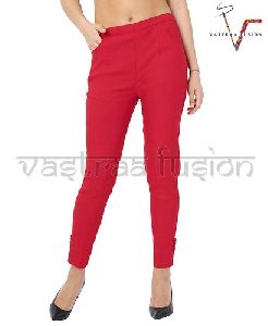 Red Ladies Lycra Pants