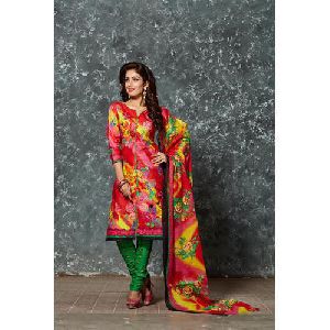 Ethnic Printed Churidar Suit