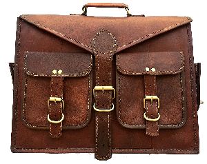 Mens Genuine Leather Briefcase Bag