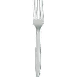 Sprakling Silver Plastic Forks