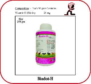Vitamin H (Biotin) 20 mg Brand-BIODOT-H Feed Supplement.