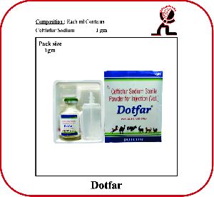 ceftiofur sodium 1 gm dry injection  DRY INJECTION  DOTFAR 1 gm