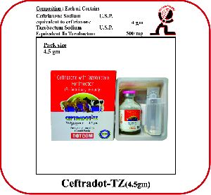 Ceftriaxone 4000 Mg With Tazobactum 500 Mg INJECTION CEFTRADOT-TZ 4.5 gm