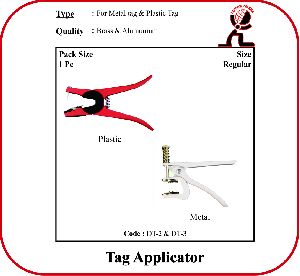 Tag Applicator For Plastic Tag