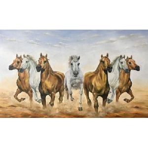 7 Horses Oil Painting