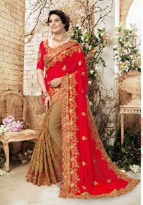 Heavy Embroidered Silk Sarees