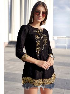 Black Embroidered Tunic