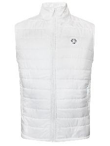 White Puffer Sleeveless Jacket