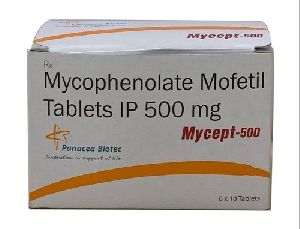 Mycept 500 Mycophenolate Mofetil Tablets