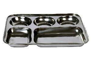Stainless steel 5compartment service playr