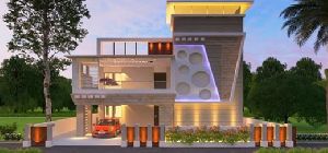 Residential 3D Front Elevation Designing Services