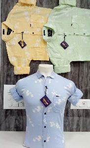Mens Linen Printed Shirts