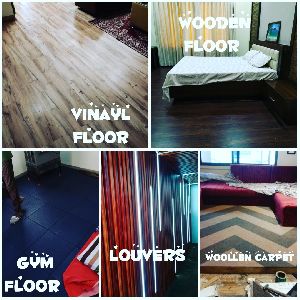 Flooring (carpet,vinyl ,wooden, woolen carpet,louvers,gym fl