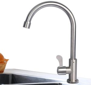 Stainless Steel Single Cold Kitchen Faucet (SL002)