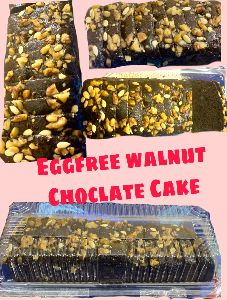 Eggless Walnut Chocolate Cake