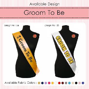 Groom to Be Sash