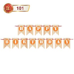 Line Happy Birthday Banner