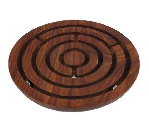 Wooden Circular Maze Ball Game
