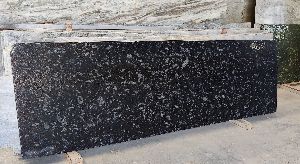 Leather Finish Black Pearl Granite Slab