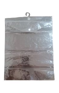 Transparent Button PVC Hanger Bag