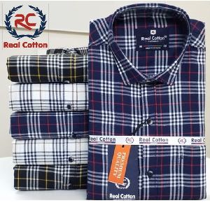Real Cotton Men's Check Trendy Shirt