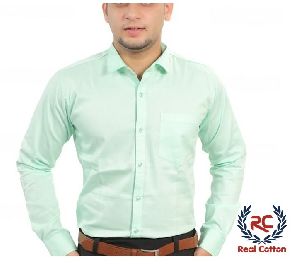 Real Cotton Regular Fit Plain Twill Button Down Collar official & casual shirt