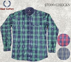 REAL COTTON SLIM FIT SOFT FABRIC CASUAL CHECK SHIRT