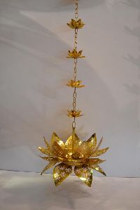 Hanging Urli  Diya in Gold Leafing Decorative